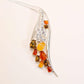 Genuine Baltic Amber Feather Pendant Necklace in 925 Sterling Silver