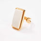 Natural Baltic Rare White Amber Adjustable Ring in 14k Gold Plated s925