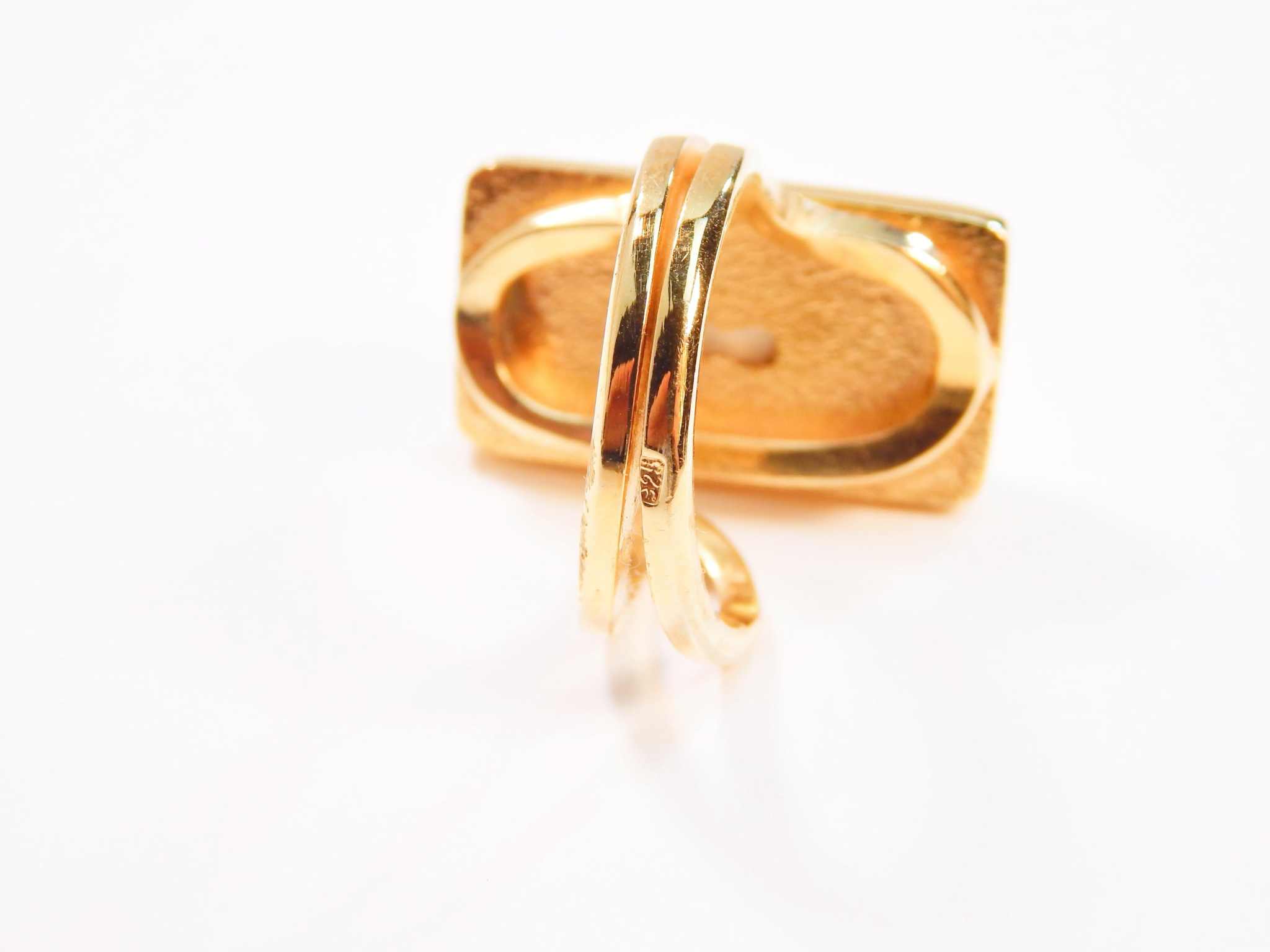 Natural Baltic Rare White Amber Adjustable Ring in 14k Gold Plated s925