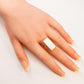 Natural Baltic Rare White Amber Adjustable Ring in 14k Gold Plated s925