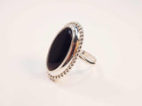 Natural Baltic Black Cherry Amber Adjustable Poison Ring