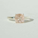 Genuine Morganite Princess Cut Ring