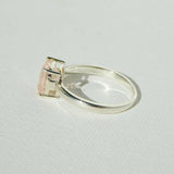 Genuine Morganite Princess Cut Ring