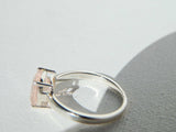 Genuine Morganite Princess Cut Ring