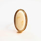 Genuine Baltic Rare White Amber Oval Cut Regal Ring in 14k Gold Plated s925