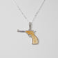 Natural Baltic Butterscotch Amber Pistol Pendant Necklace