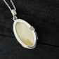 Natural Baltic White Amber 14K Gold Plated Grape Leaf Design Necklace