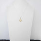 Natural Baltic White Amber 14K Gold Plated Grape Leaf Design Necklace