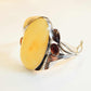 Handmade Natural Baltic Butterscotch and Cherry Amber Tulip Cuff Bracelet