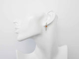 Natural Baltic Cognac Amber Tennis Racket Dangle Earrings