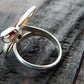 Natural Baltic Multicolor Amber Butterfly Adjustable Ring