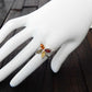 Natural Baltic Multicolor Amber Butterfly Adjustable Ring