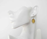 Natural Baltic Lemon Amber Victorian Oval Dangle Earrings