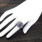 Genuine Amethyst Boho-Chic Ring in 925 Sterling Silver