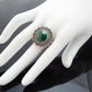 Genuine Green Onyx Boho Chic Ring in 925 Sterling Silver