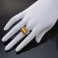 Natural Baltic Amber Stacked Statement Ring in 925 Sterling Silver