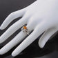 Natural Baltic Cognac Amber Adjustable Lucky Elephant Ring in 925 Sterling Silver