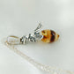 Natural Baltic Blonde Amber Honey Bee Necklace