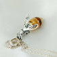 Natural Baltic Blonde Amber Honey Bee Necklace