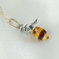 Natural Baltic Blonde Amber Honey Bee Necklace