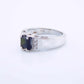 Genuine Green Tourmaline Cushion Cut Ring in 925 Sterling Silver