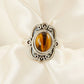 Genuine Tigers Eye Boho Chic Ring in 925 Sterling Silver