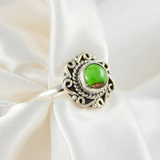 Arizona Lime Green Spiny Oyster Turquoise Ring