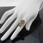 Natural Baltic Cognac Amber Adjustable Flower Ring