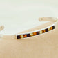 Natural Baltic Amber Minimalist Cuff Bracelet in 925 Sterling Silver