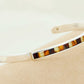 Natural Baltic Amber Minimalist Cuff Bracelet in 925 Sterling Silver