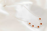 Natural Baltic Cognac Amber Celestial Sun Necklace