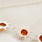 Natural Baltic Cognac Amber Celestial Sun Necklace