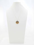 Natural Baltic Lemon Amber Tree Of Life Pendant Necklace in 925 Sterling Silver