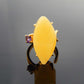 Natural Baltic Butterscotch Amber and Amethyst Handmade Ring in 14k Gold Plated S925