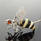 Natural Baltic Amber Bumble Bee Pendant in 925 Sterling Silver