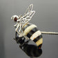 Natural Baltic Amber Bumble Bee Pendant in 925 Sterling Silver