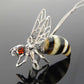 Natural Baltic Amber Bumble Bee Pendant in 925 Sterling Silver