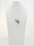 Natural Baltic Amber Bumble Bee Pendant in 925 Sterling Silver