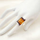 Natural Baltic Cognac Amber Handmade Modern Adjustable Ring