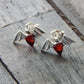 Natural Baltic Amber Tiny Bat Earrings