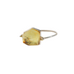 Green amber bracelet with sterling silver band and modern cut design.