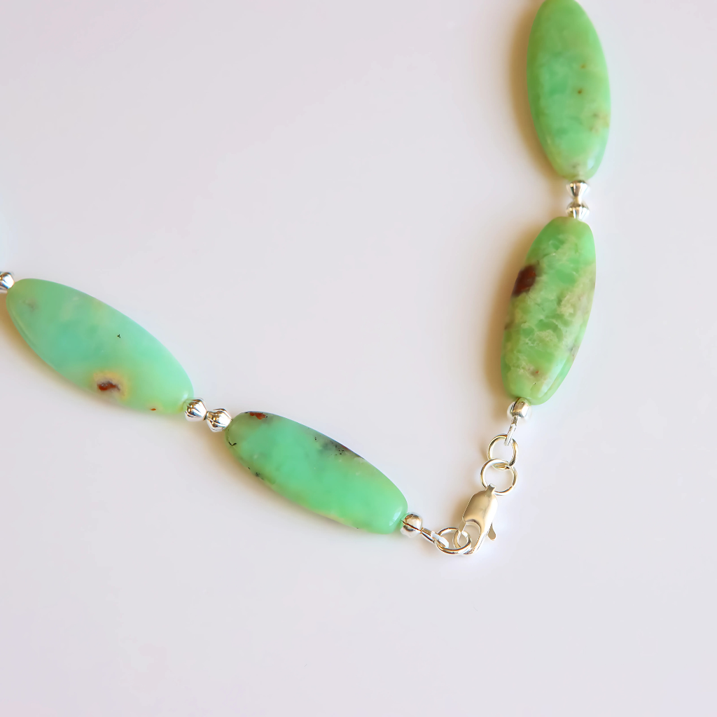 Australian Chrysoprase Necklace – Ombre Green Gemstones-Southwestern