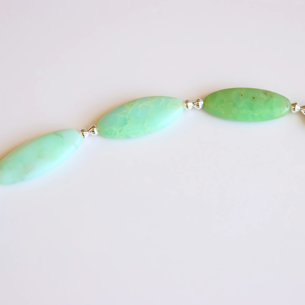 Australian Chrysoprase Necklace – Ombre Green Gemstones-Southwestern