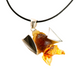 Baltic Amber Nosferatu Bat Necklace with Sterling Silver