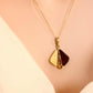 Natural Baltic Cherry and Butterscotch Amber 14k Gold Plated Handmade Pendant Necklace