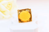 Natural Baltic Butterscotch Amber 14K Gold Plated Statement Ring