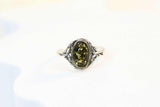 green amber ring