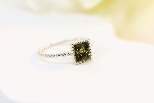 green amber ring