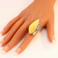 Natural Baltic Butterscotch Amber Handmade Adjustable Ring in 925 Sterling Silver