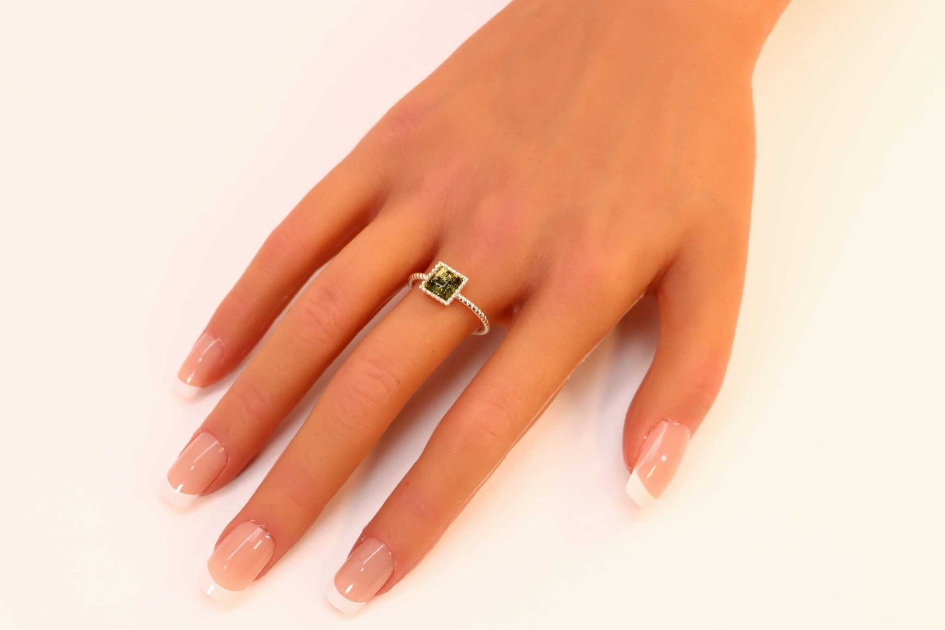 green amber ring